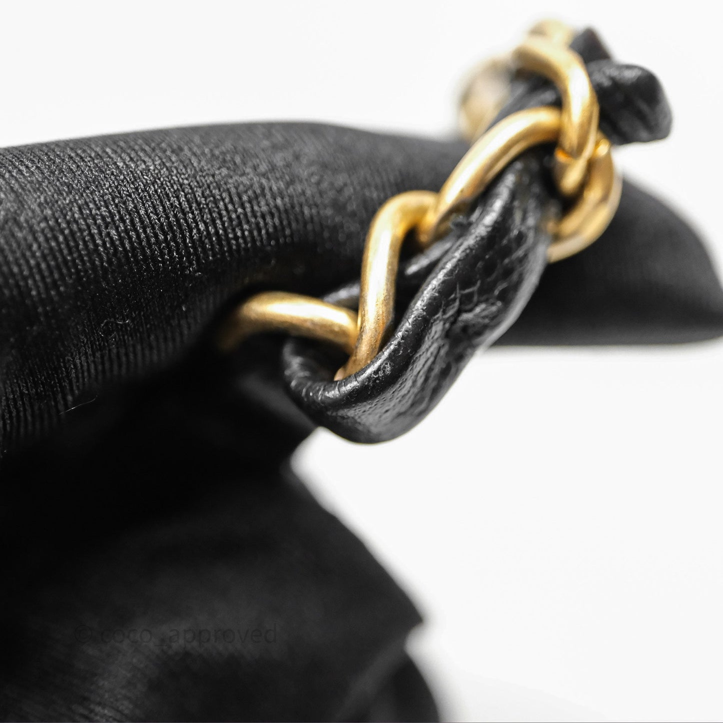 Chanel Quilted Medium CC Filigree Vanity Case Black Caviar Aged Gold Hardware