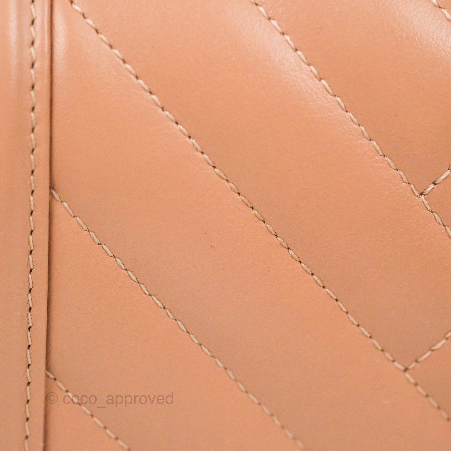 Chanel Chevron & Quilted Medium Boy Beige Calfskin Gun Metal