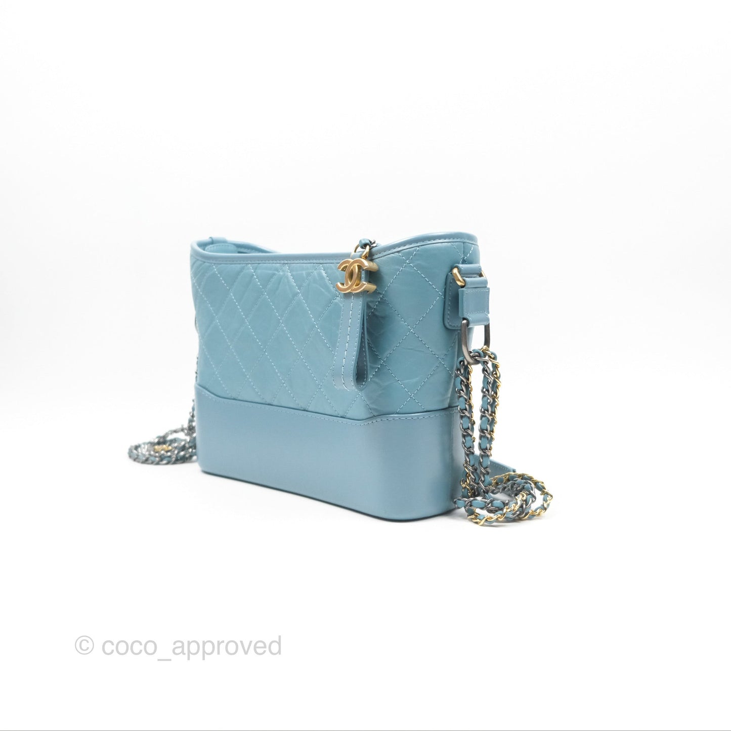 Chanel New Medium Gabrielle Blue Aged Calfskin