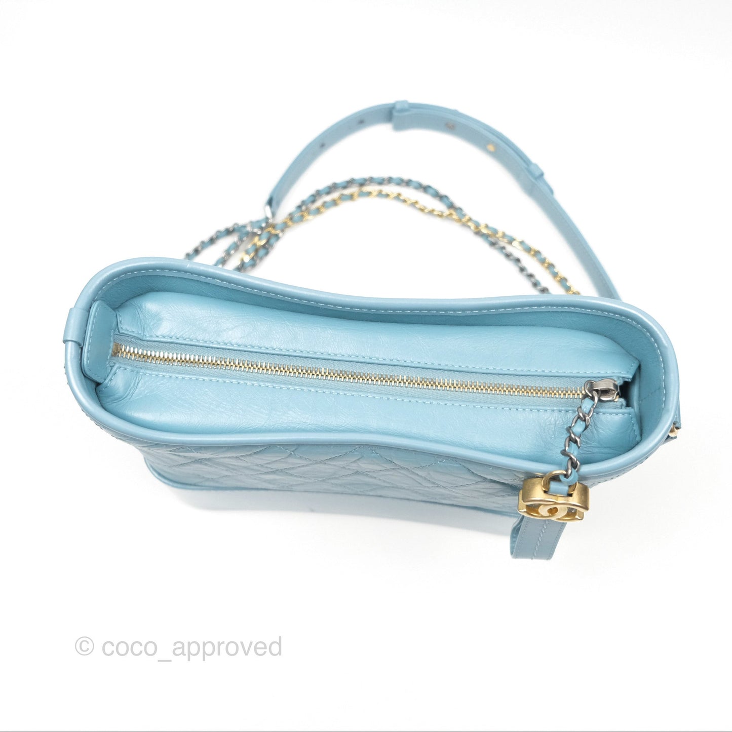 Chanel New Medium Gabrielle Blue Aged Calfskin