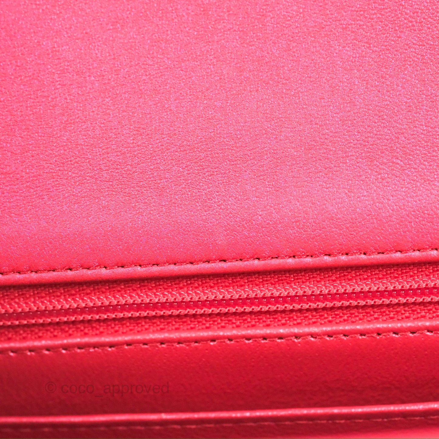 Chanel Top Handle Mini Rectangular Flap Bag Iridescent Dark Pink Lambskin Aged Gold Hardware