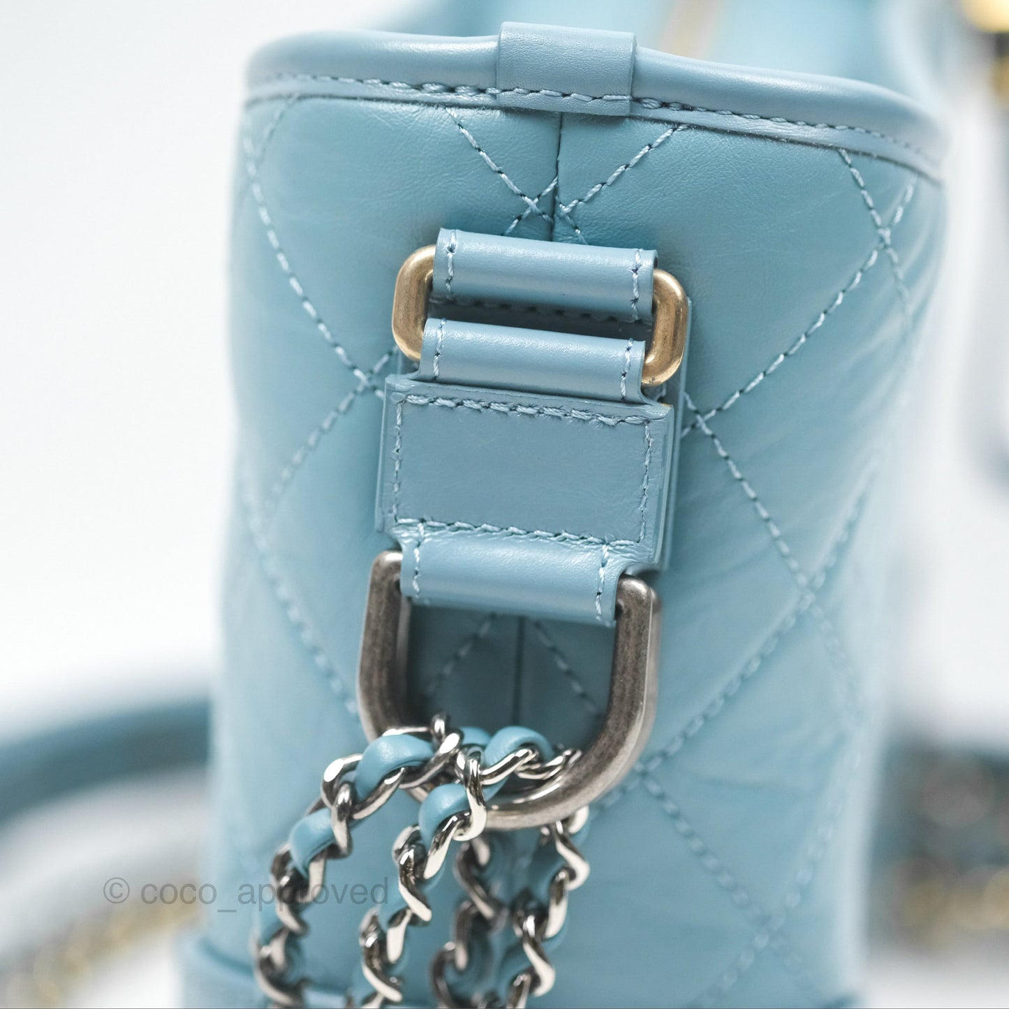 Chanel New Medium Gabrielle Blue Aged Calfskin