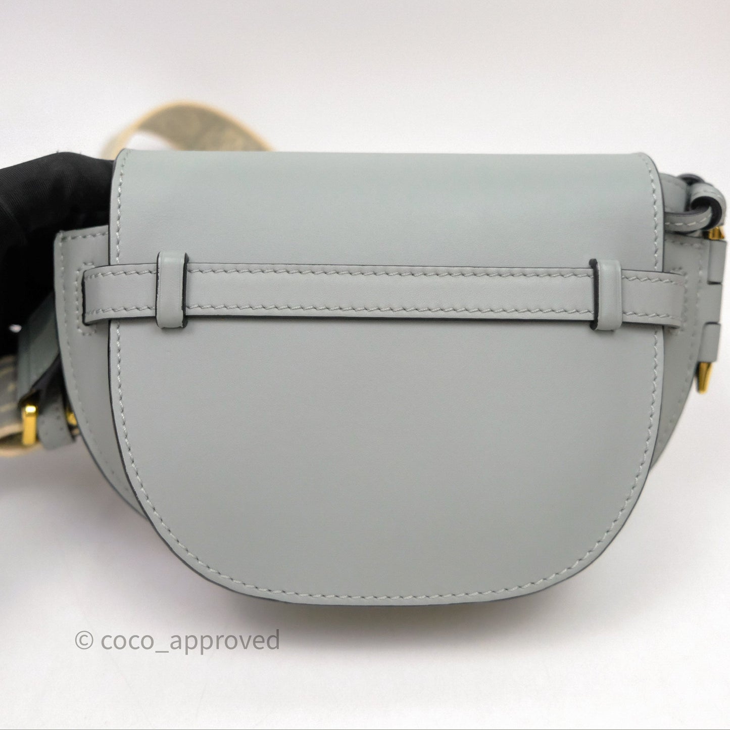 Loewe Mini Gate Dual Bag Ash Grey Soft Calfskin Jacquard Strap