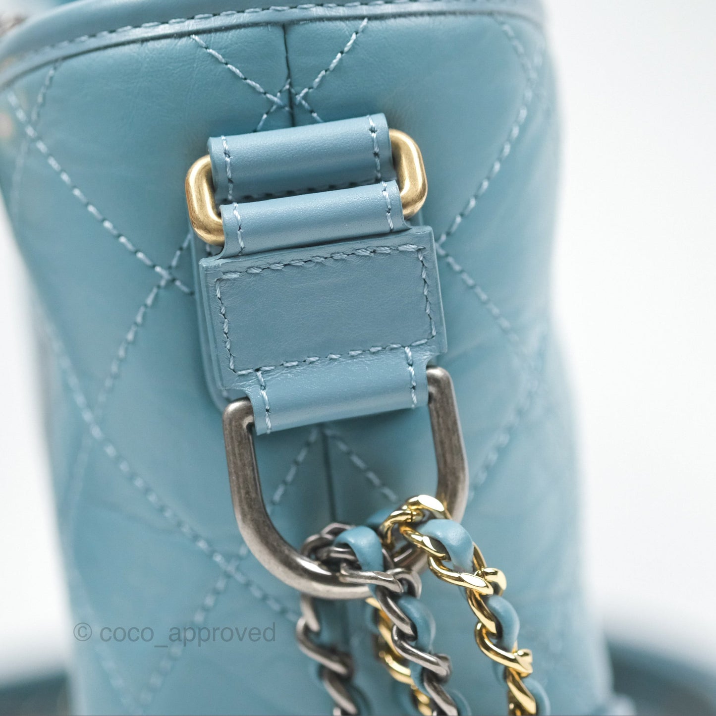 Chanel New Medium Gabrielle Blue Aged Calfskin