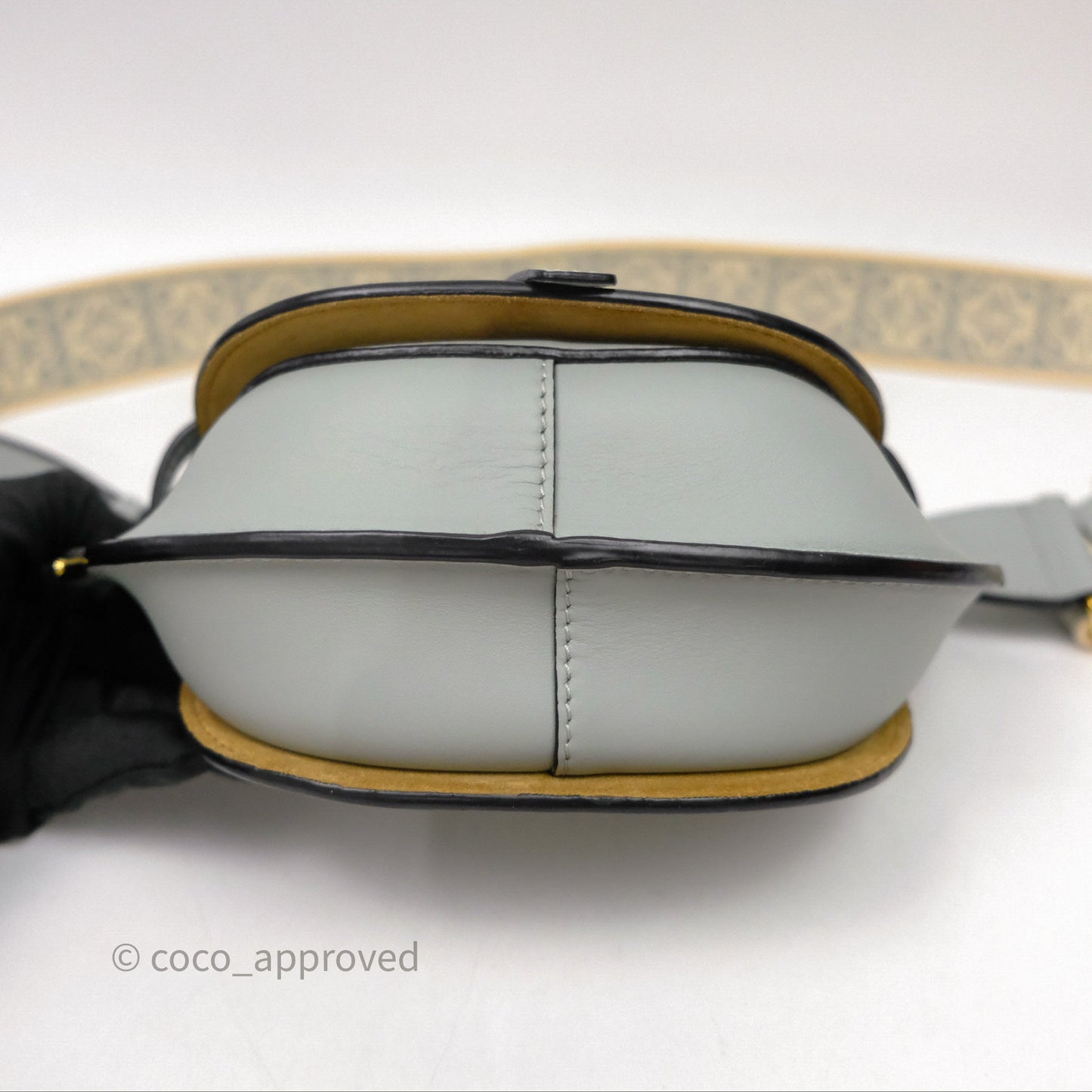 Loewe Mini Gate Dual Bag Ash Grey Soft Calfskin Jacquard Strap