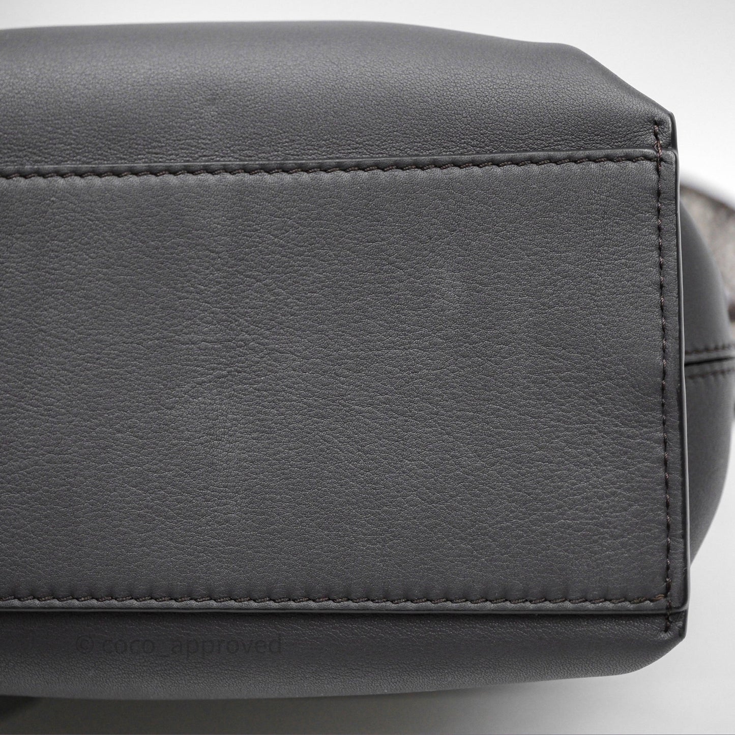 Loewe Small Cubi Bag In Supple Smooth Calfskin and Jacquard Dark Grey