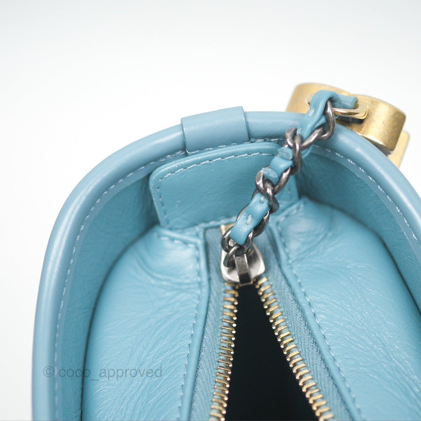 Chanel New Medium Gabrielle Blue Aged Calfskin