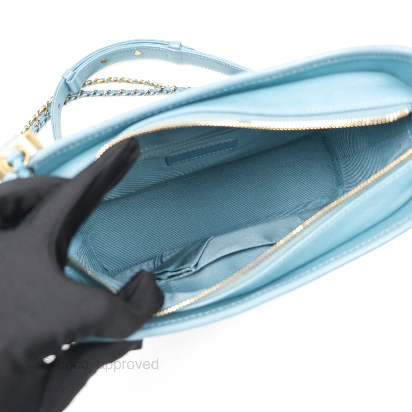 Chanel New Medium Gabrielle Blue Aged Calfskin