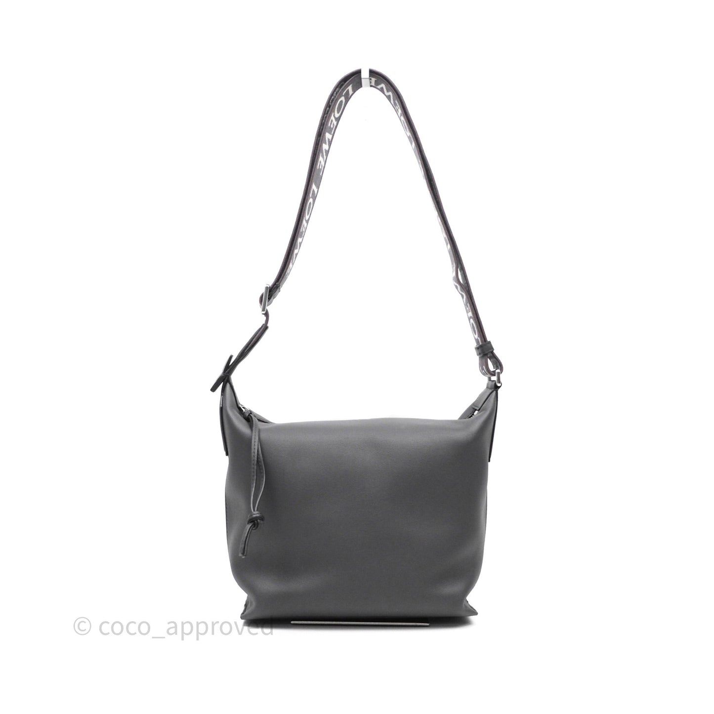 Loewe Small Cubi Bag In Supple Smooth Calfskin and Jacquard Dark Grey