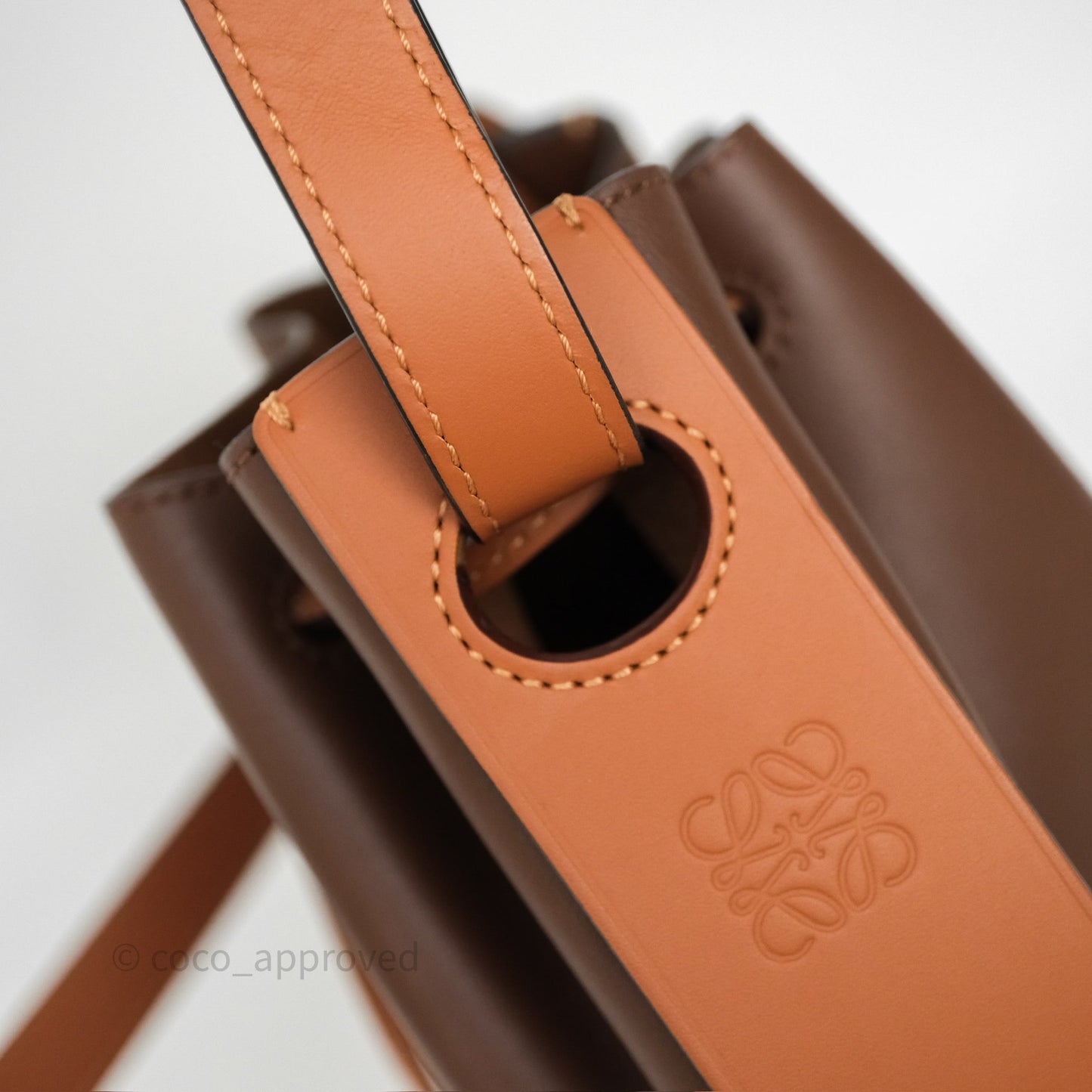Loewe Small Balloon Bucket Bag Brown Tan Calfskin