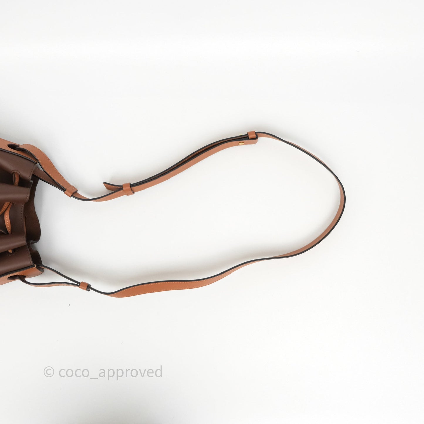 Loewe Small Balloon Bucket Bag Brown Tan Calfskin