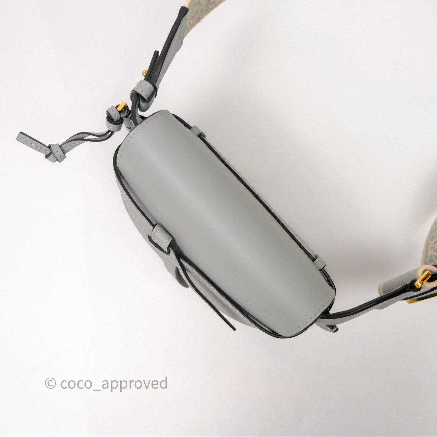 Loewe Mini Gate Dual Bag Ash Grey Soft Calfskin Jacquard Strap