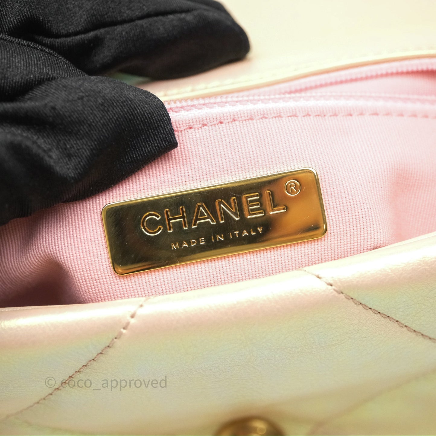 Chanel 19 Small Iridescent Pink Mixed Hardware