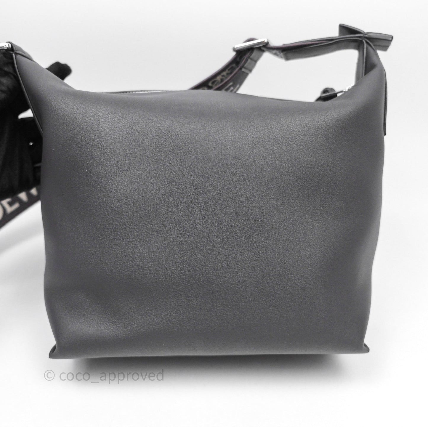 Loewe Small Cubi Bag In Supple Smooth Calfskin and Jacquard Dark Grey