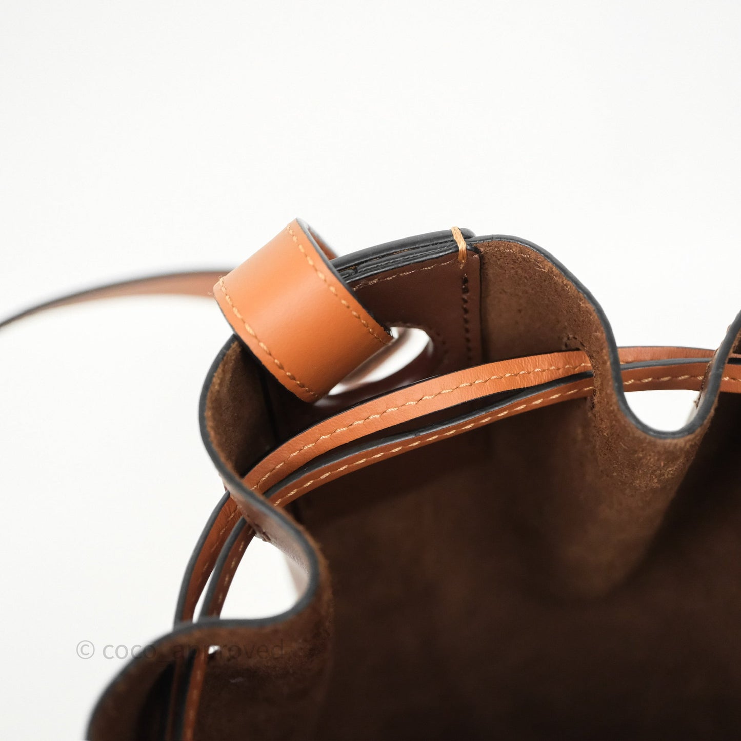 Loewe Small Balloon Bucket Bag Brown Tan Calfskin