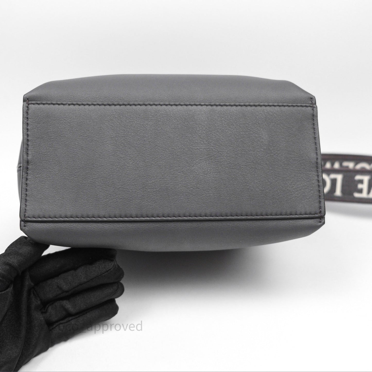 Loewe Small Cubi Bag In Supple Smooth Calfskin and Jacquard Dark Grey