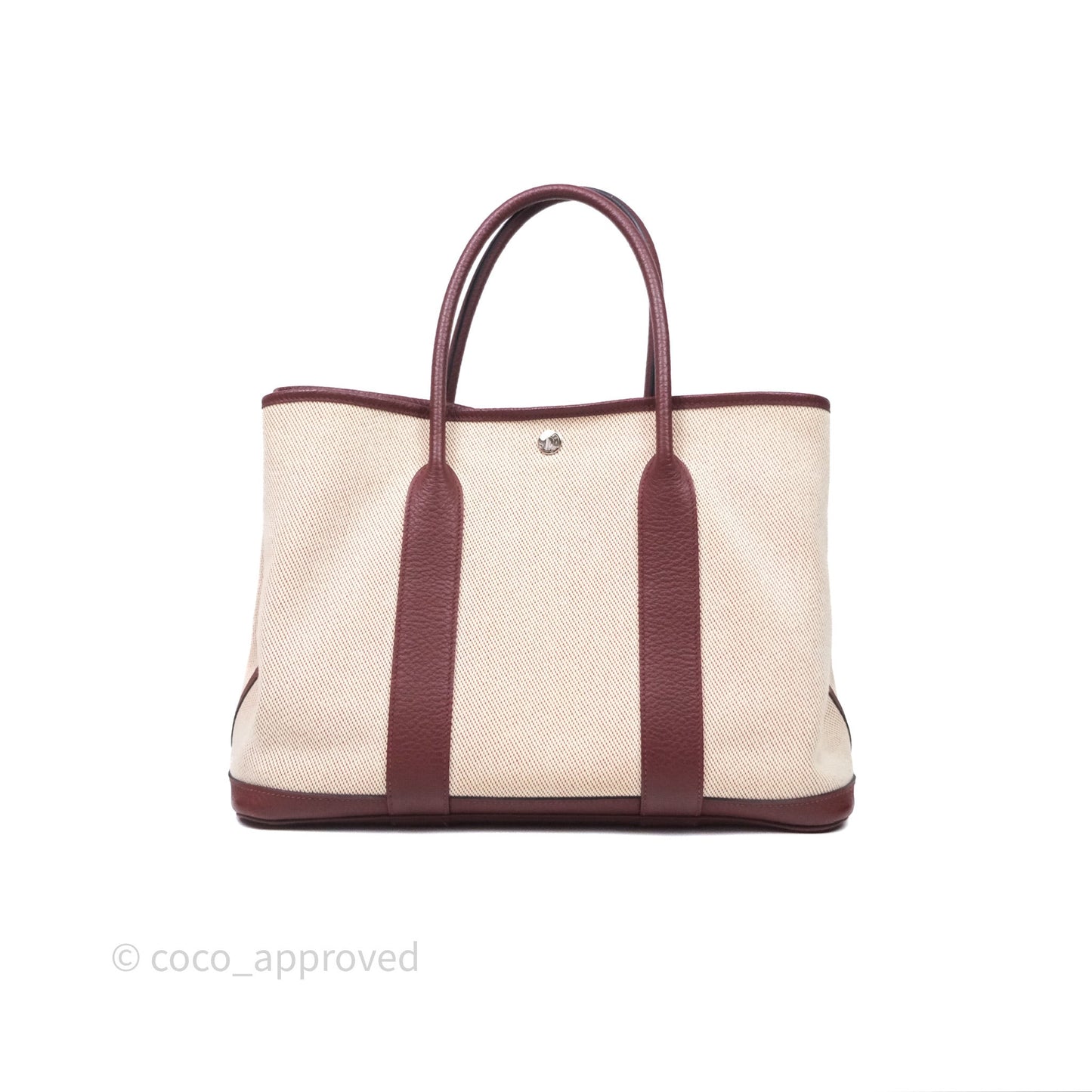 Hermes Garden Party 36 Ecru/ Rouge H 55 Palladium Hardware