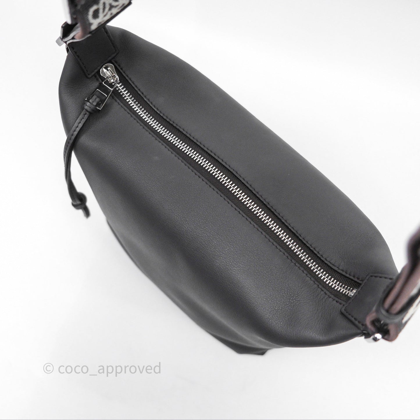 Loewe Small Cubi Bag In Supple Smooth Calfskin and Jacquard Dark Grey