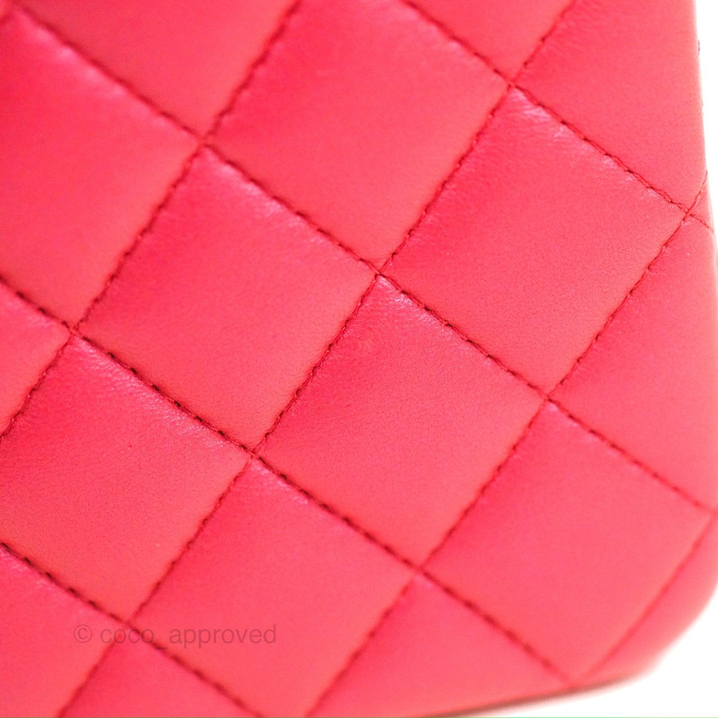 Chanel Top Handle Mini Rectangular Flap Bag Iridescent Dark Pink Lambskin Aged Gold Hardware