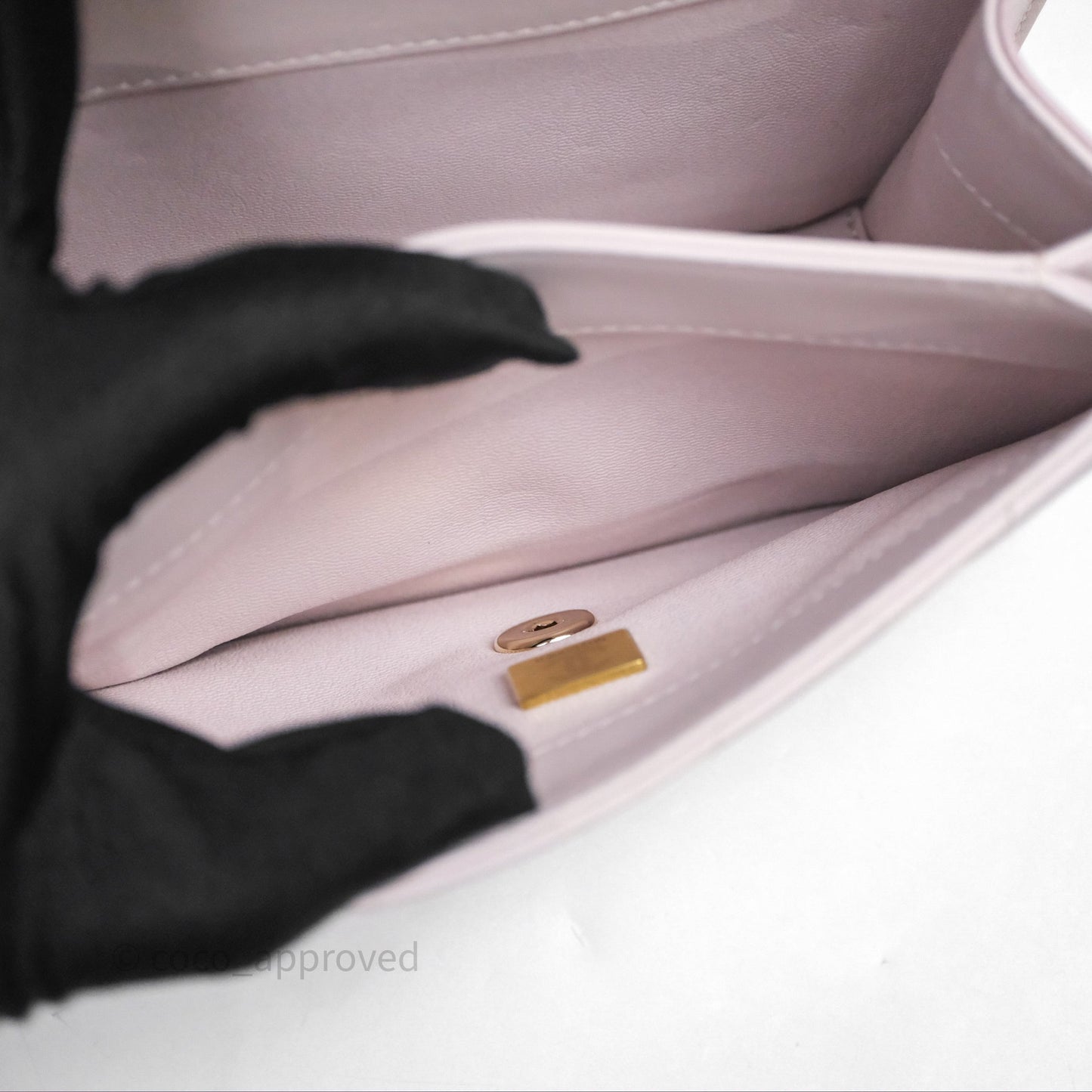 Chanel Small Coco Lady Quilted Flap Bag With Top Handle Light Pink Calfskin Gold Hardware