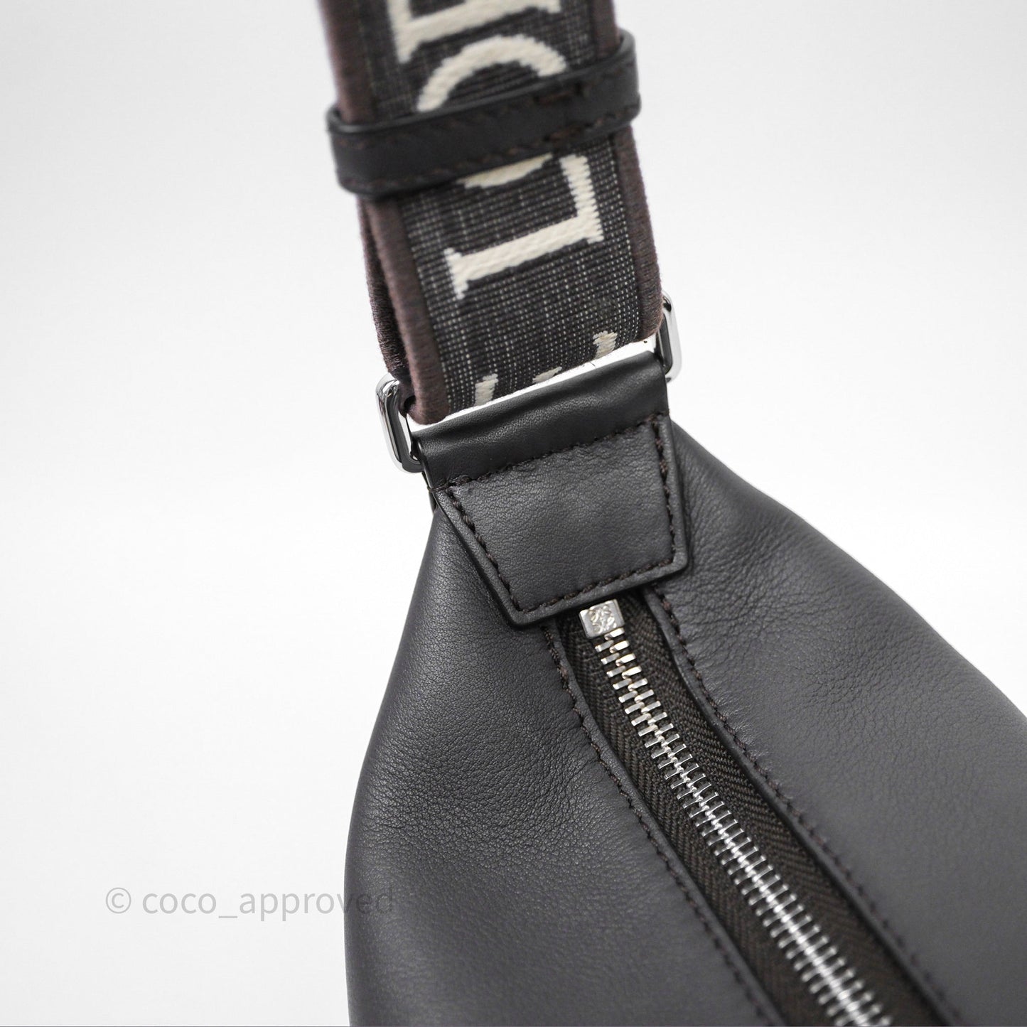 Loewe Small Cubi Bag In Supple Smooth Calfskin and Jacquard Dark Grey