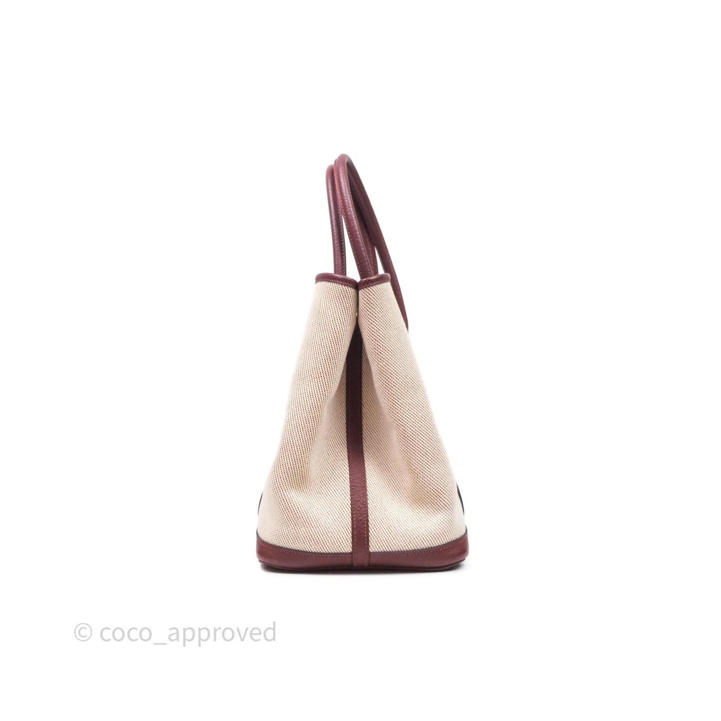 Hermes Garden Party 36 Ecru/ Rouge H 55 Palladium Hardware