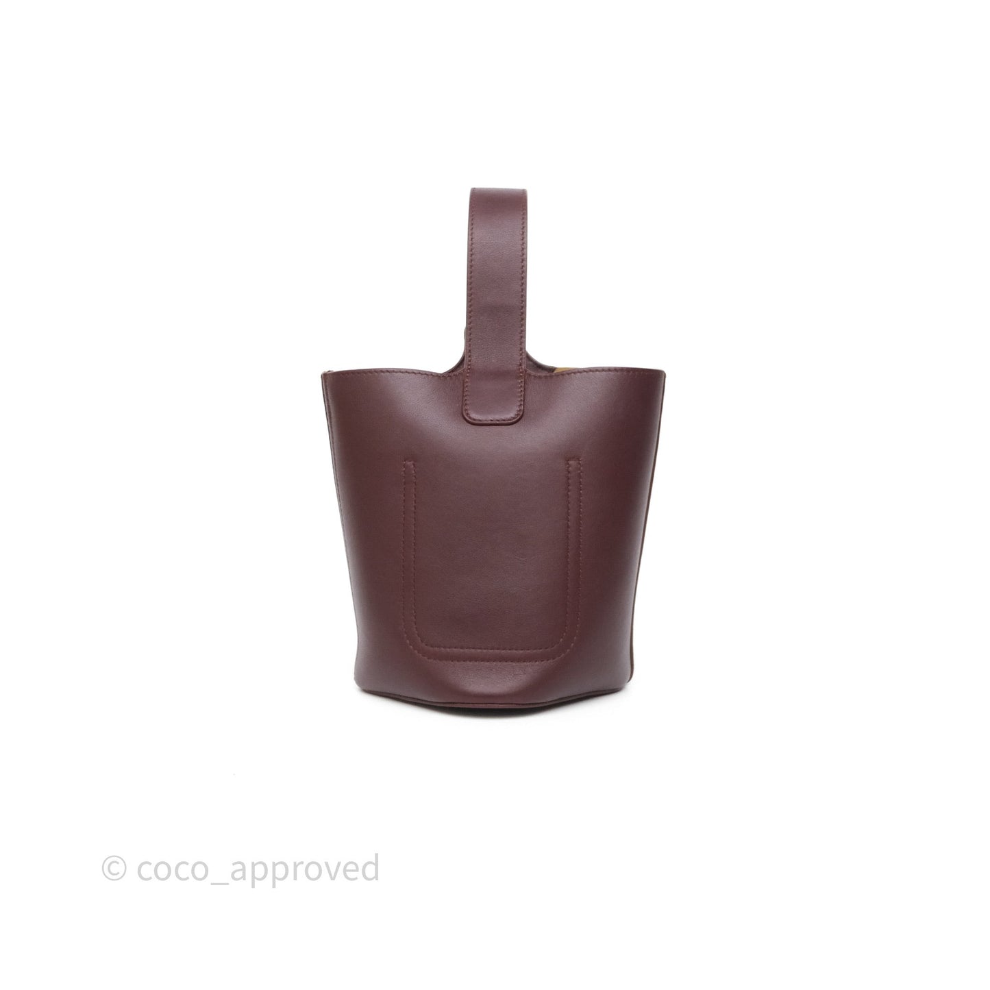 Loewe Mini Pebble Bucket in Smooth Calfskin Dark Burgundy