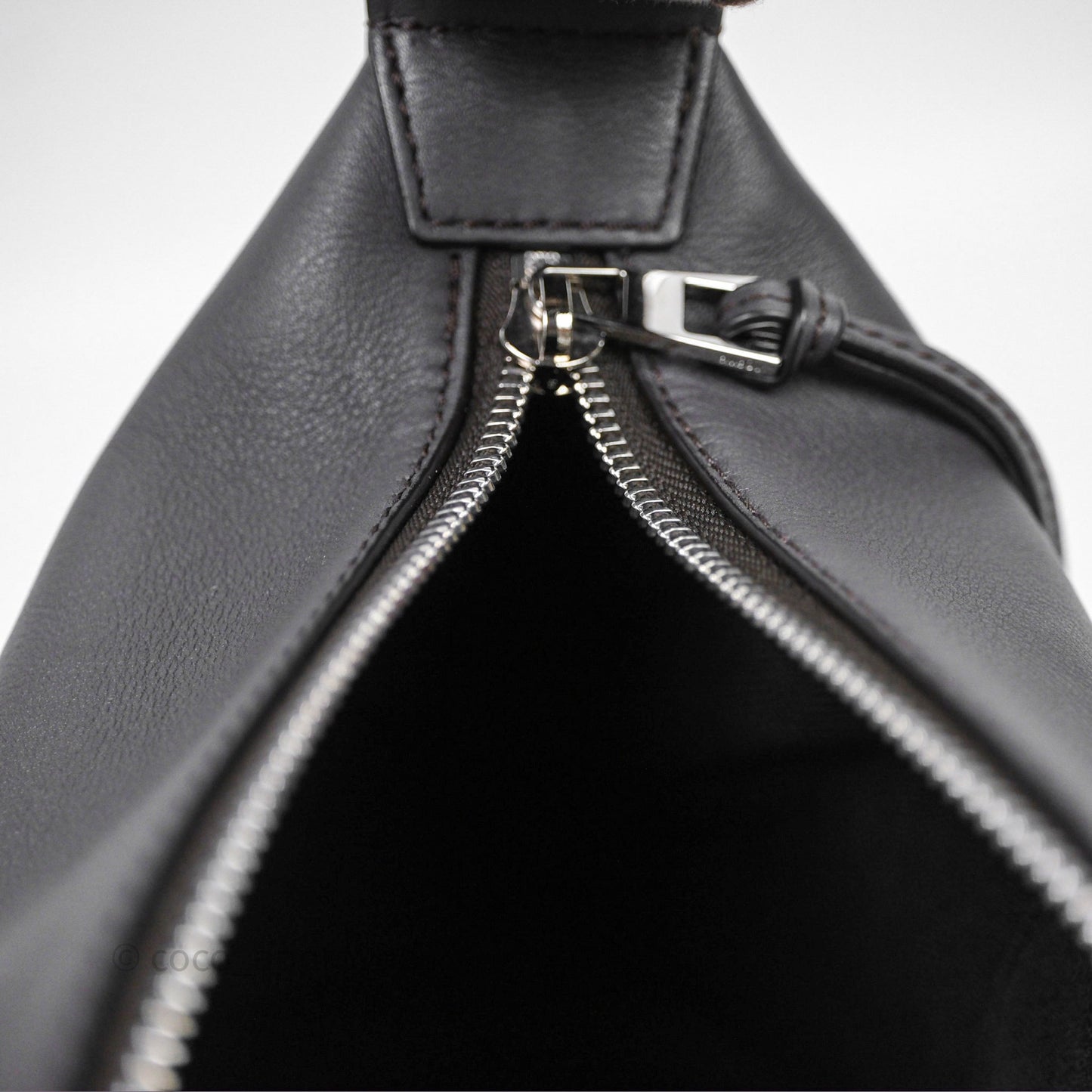 Loewe Small Cubi Bag In Supple Smooth Calfskin and Jacquard Dark Grey