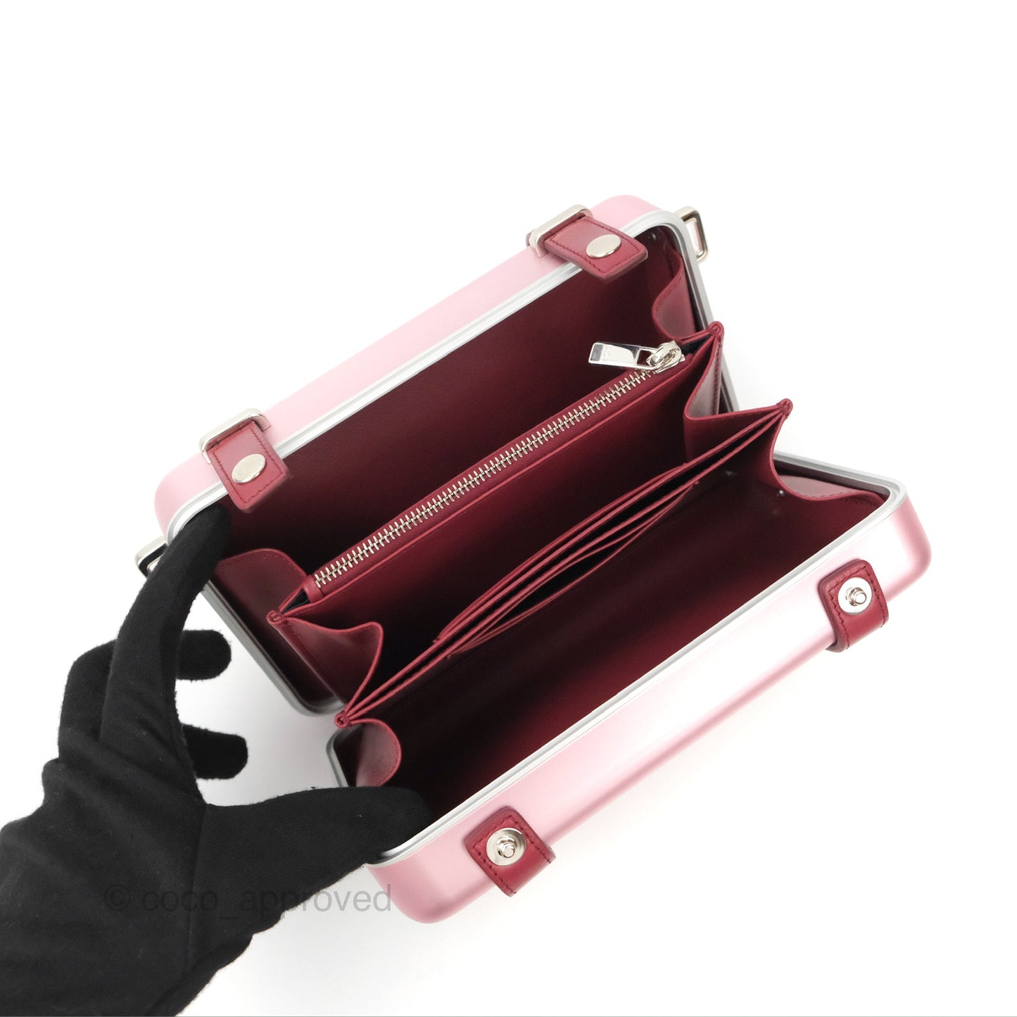 Dior x Rimowa Aluminum Personal Clutch Rose
