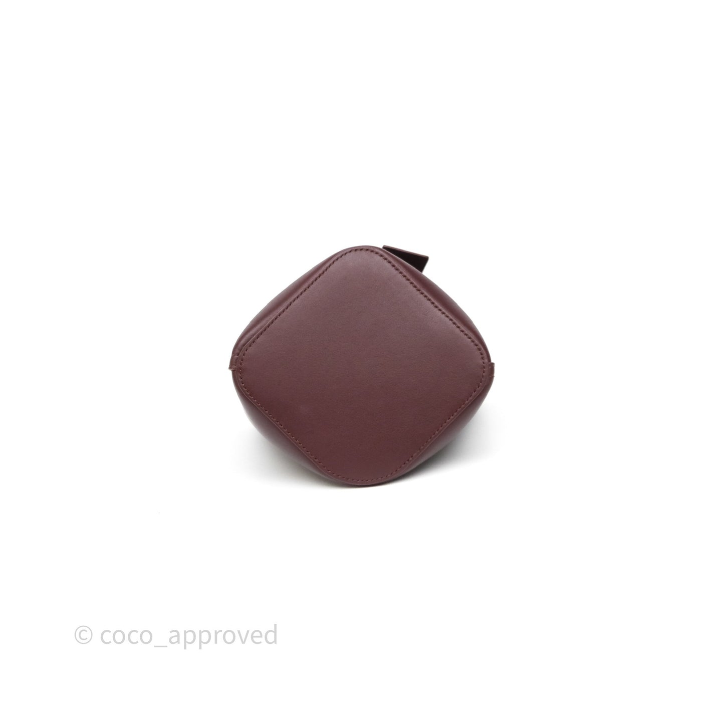 Loewe Mini Pebble Bucket in Smooth Calfskin Dark Burgundy