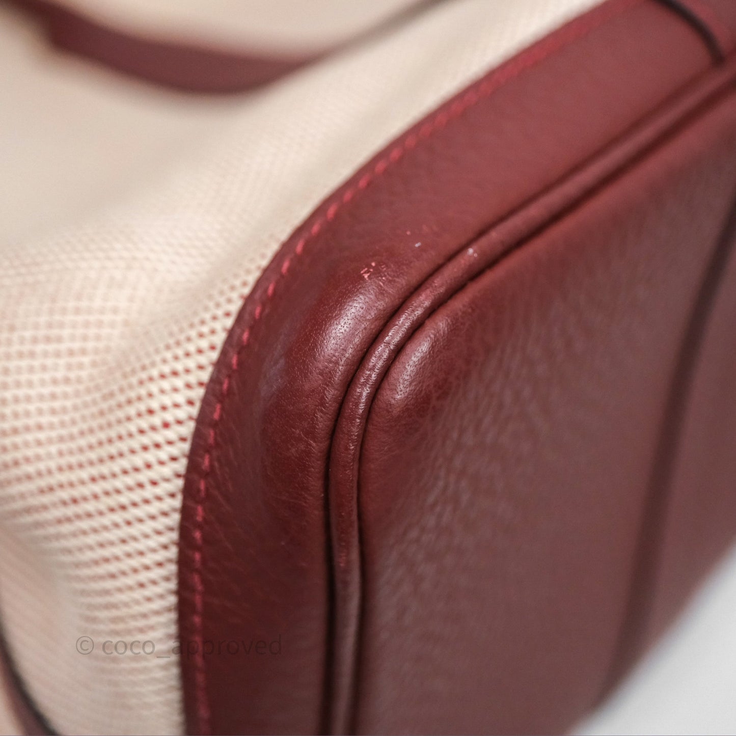 Hermes Garden Party 36 Ecru/ Rouge H 55 Palladium Hardware