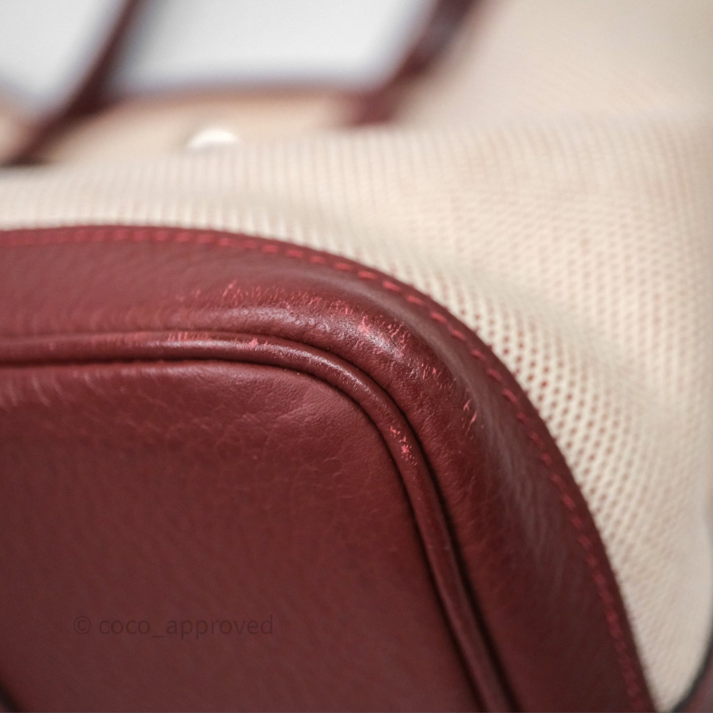 Hermes Garden Party 36 Ecru/ Rouge H 55 Palladium Hardware