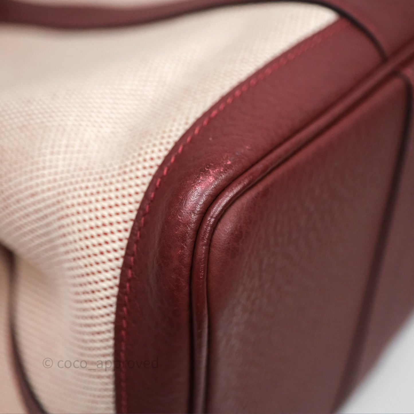 Hermes Garden Party 36 Ecru/ Rouge H 55 Palladium Hardware