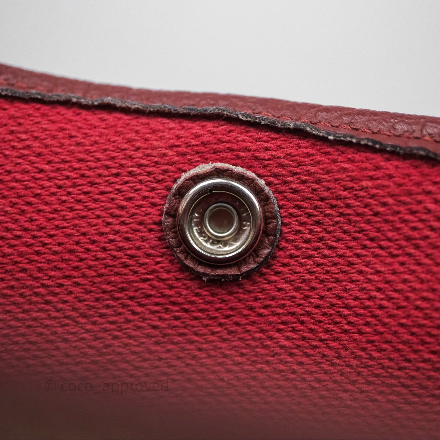 Hermes Garden Party 36 Ecru/ Rouge H 55 Palladium Hardware