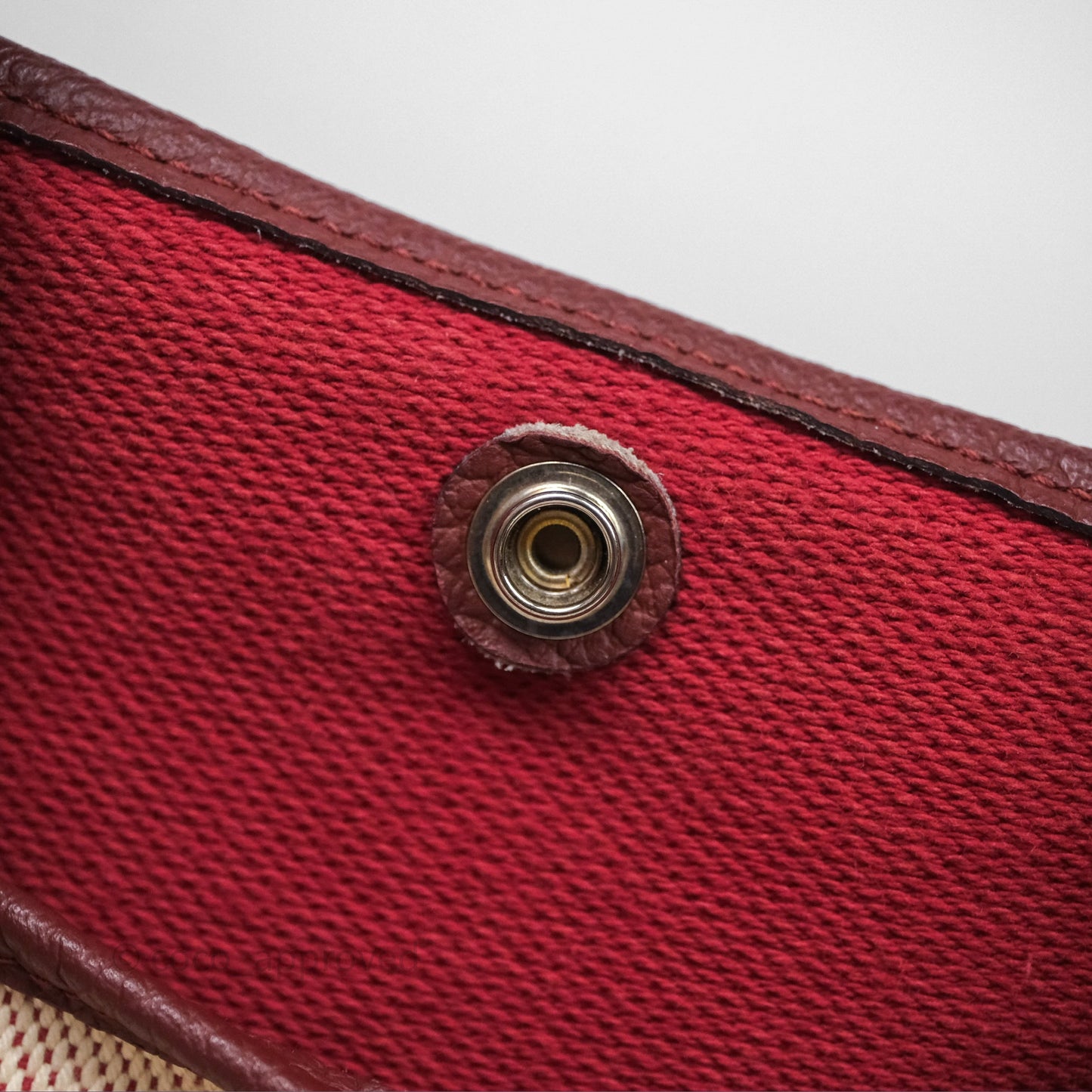 Hermes Garden Party 36 Ecru/ Rouge H 55 Palladium Hardware