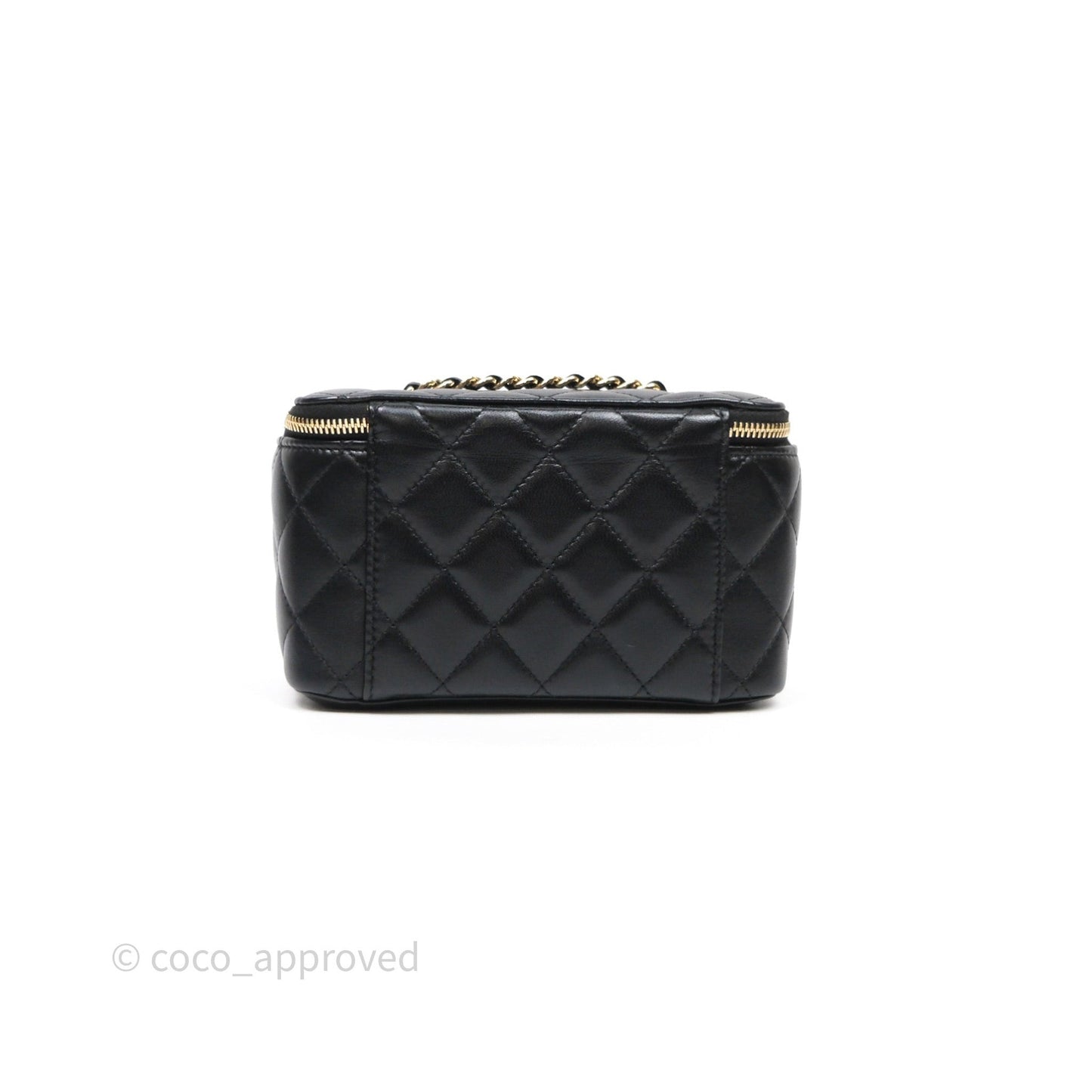 Chanel Classic Vanity with Chain Black Lambskin Gold Hardware