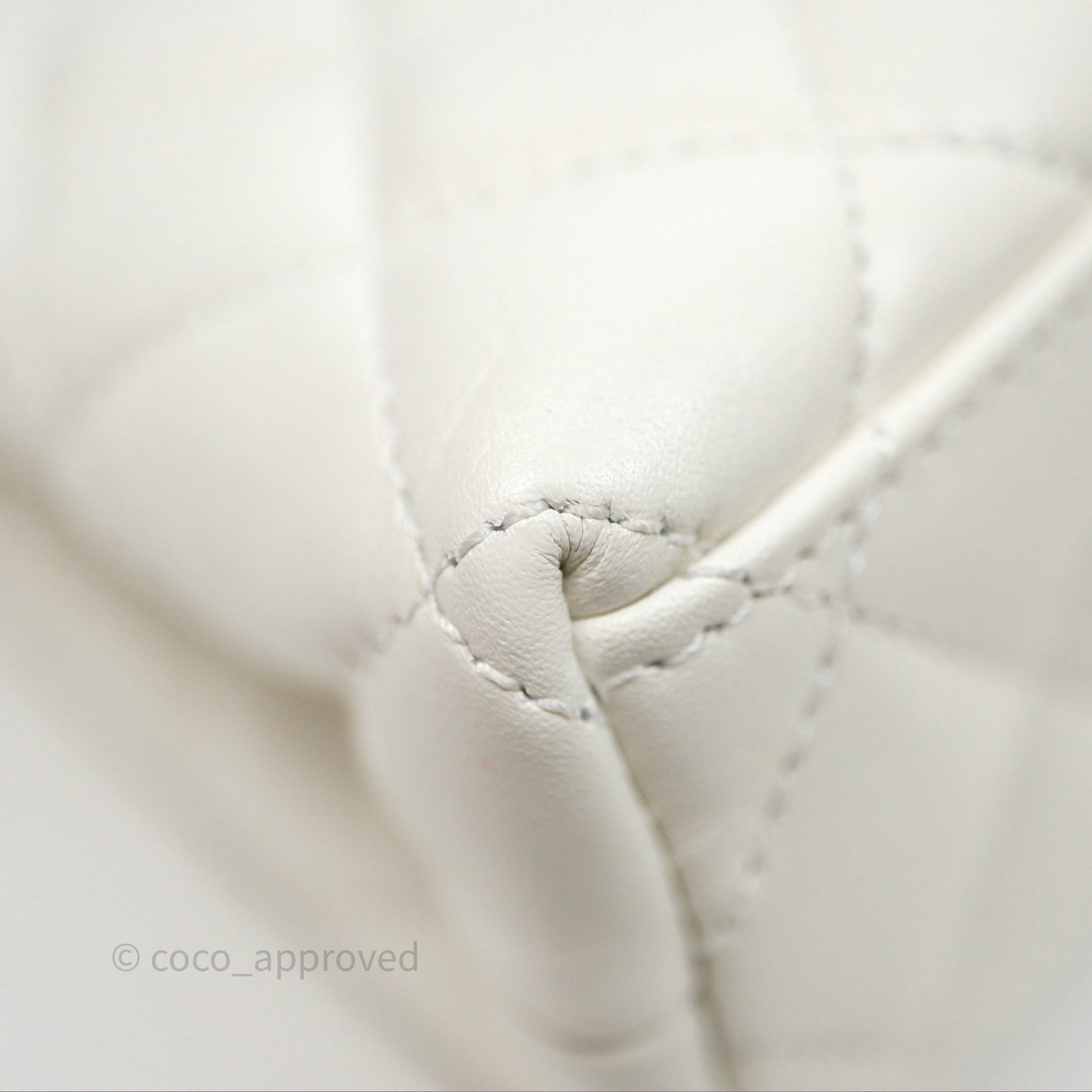 Chanel Kelly Bag Quilted White Calfskin Aged Gold Hardware