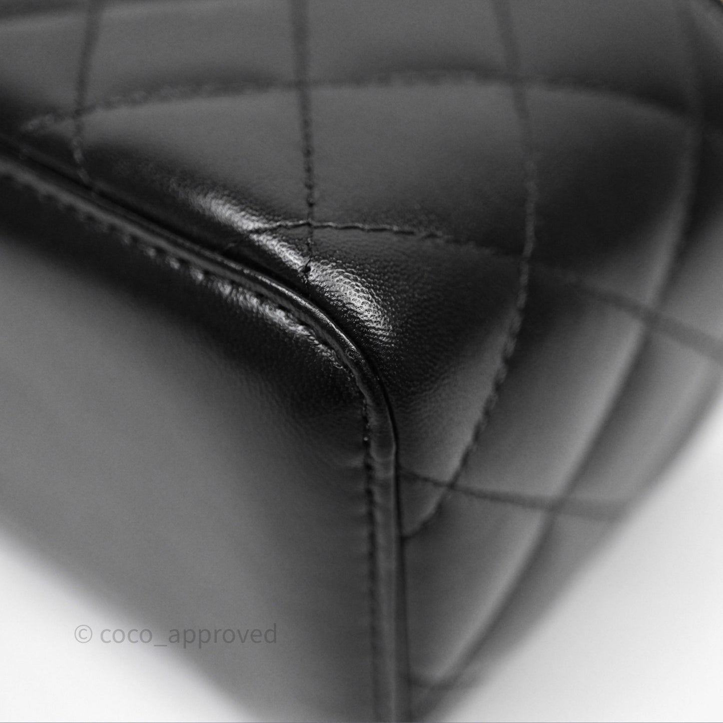 Chanel Classic Vanity with Chain Black Lambskin Gold Hardware