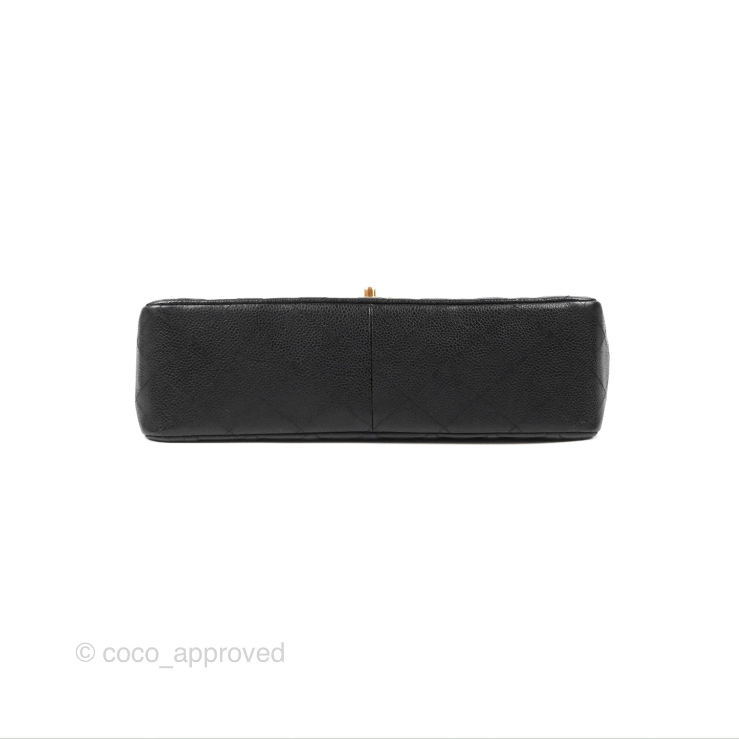 Chanel Jumbo Single Flap Black Caviar 24K Gold Hardware