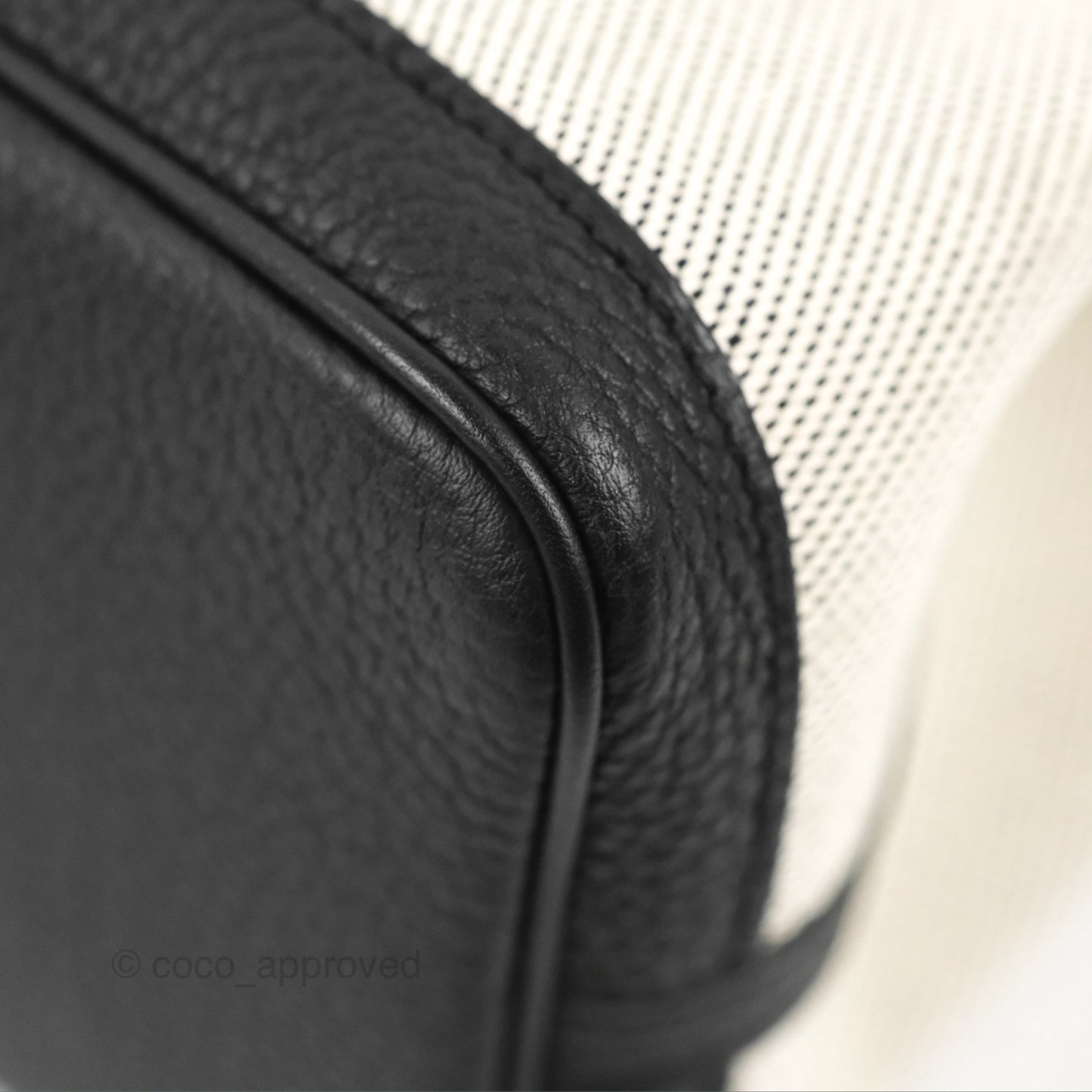 Hermès Garden Party 30 Black/Ecru Canvas