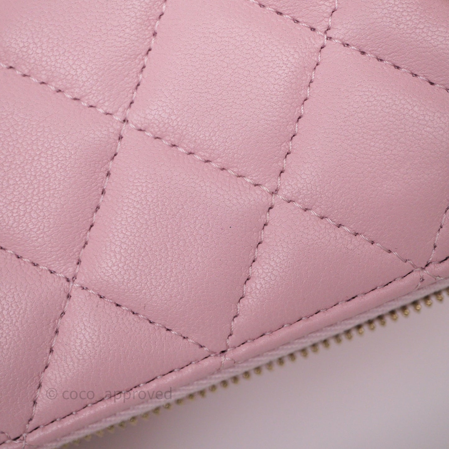 Chanel Vanity with Enamel CC Adjustable Chain Pink Lambskin Aged Gold Hardware