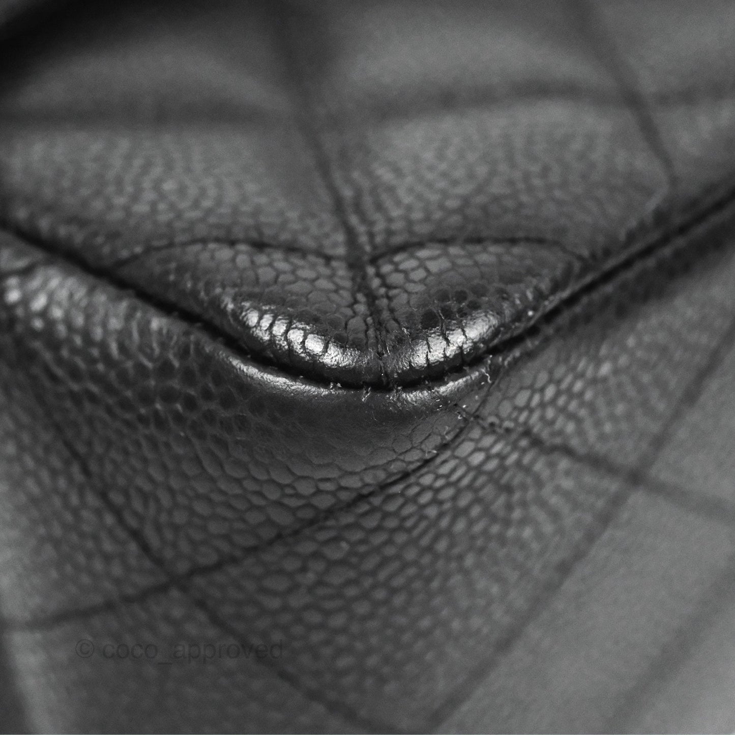 Chanel Jumbo Single Flap Black Caviar 24K Gold Hardware