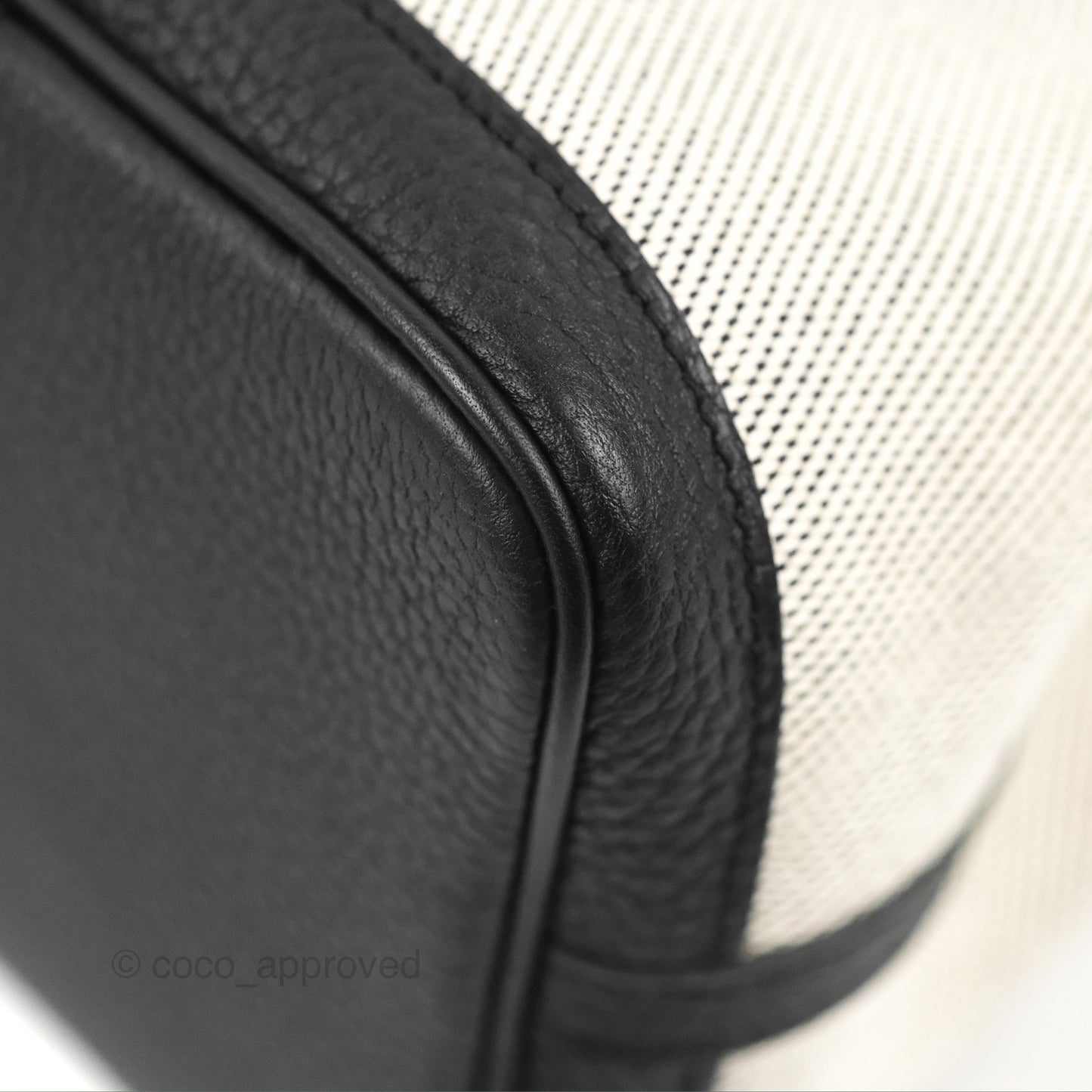 Hermès Garden Party 30 Black/Ecru Canvas