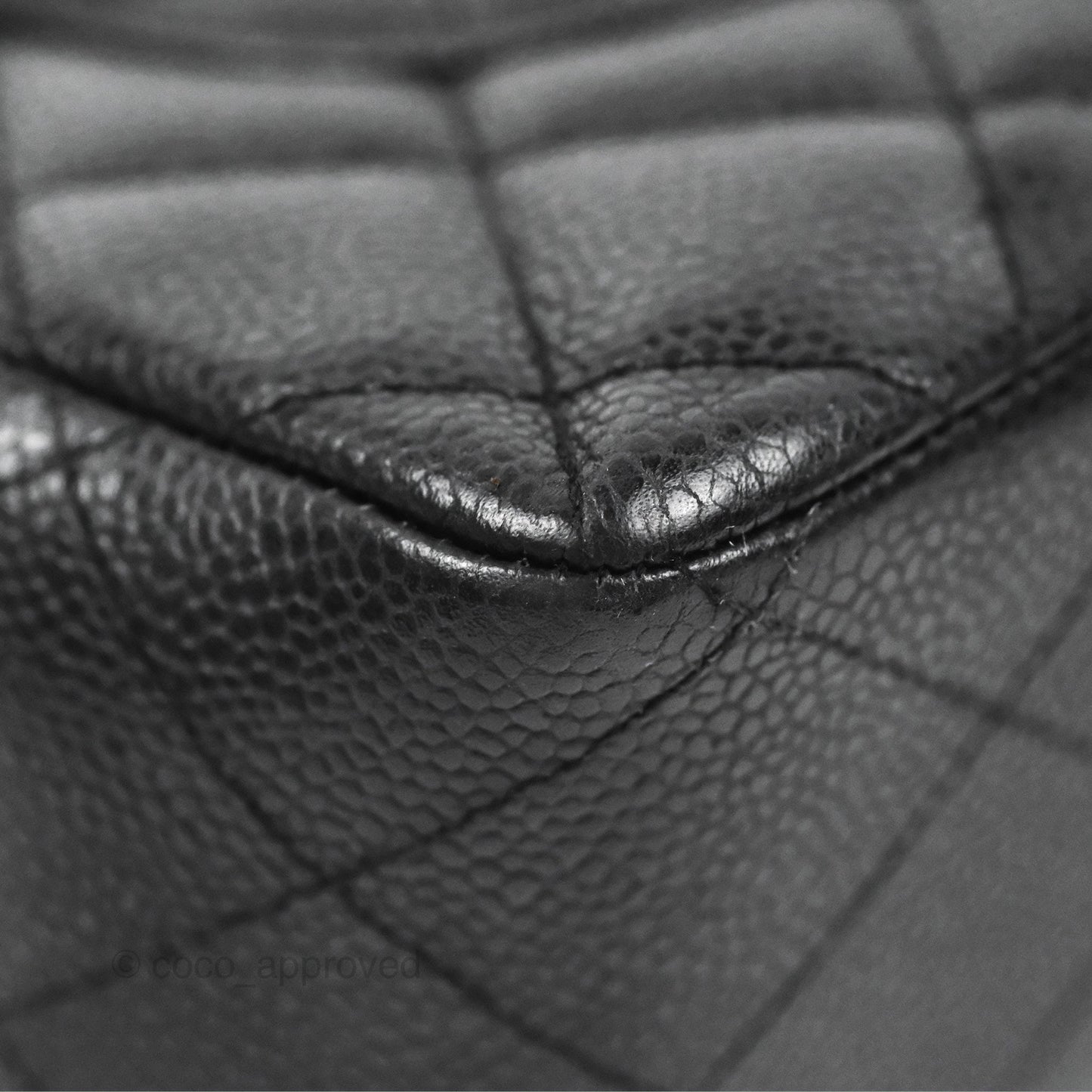 Chanel Jumbo Single Flap Black Caviar 24K Gold Hardware