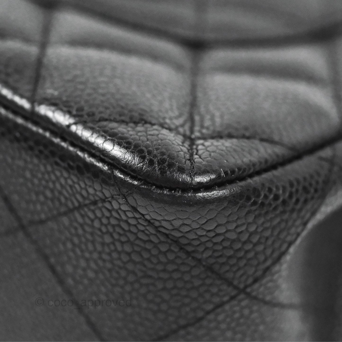 Chanel Jumbo Single Flap Black Caviar 24K Gold Hardware