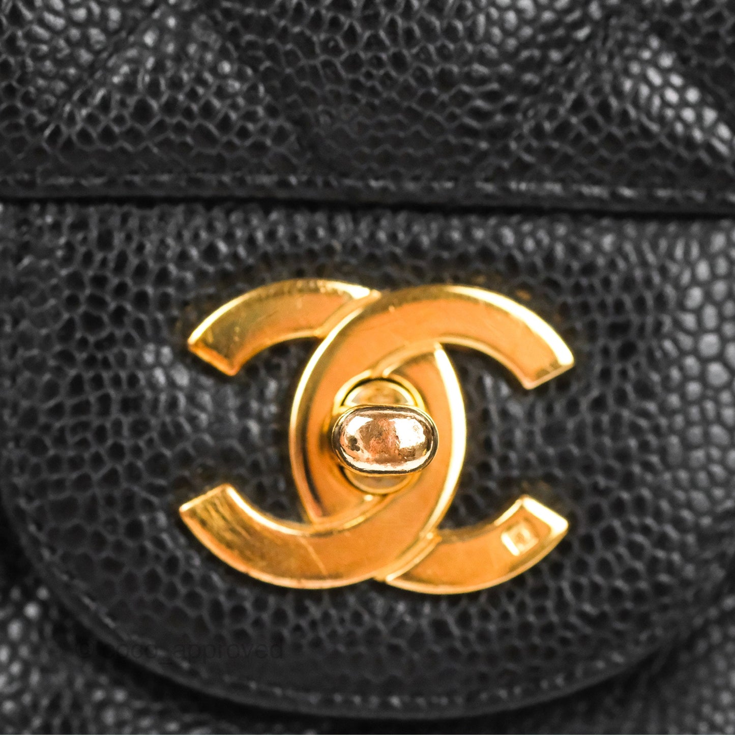Chanel Jumbo Single Flap Black Caviar 24K Gold Hardware