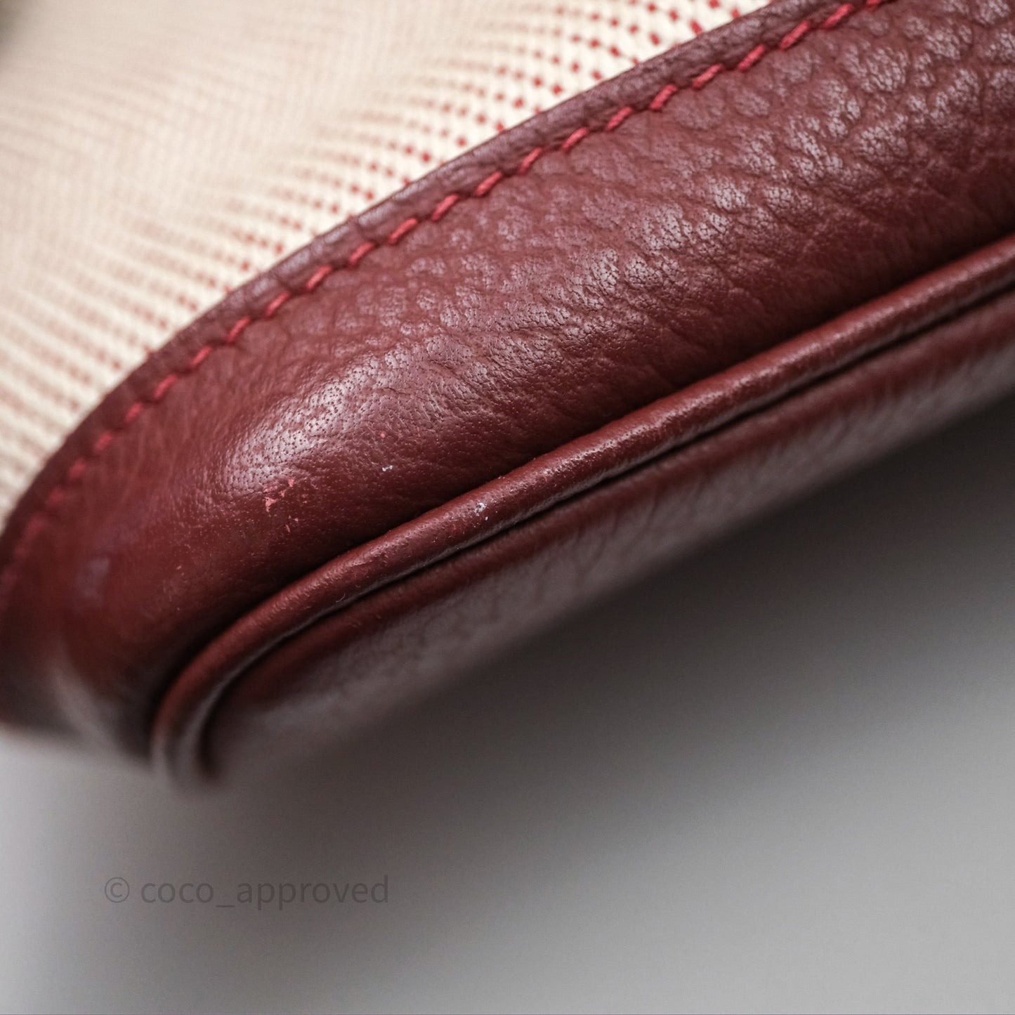 Hermes Garden Party 36 Ecru/ Rouge H 55 Palladium Hardware