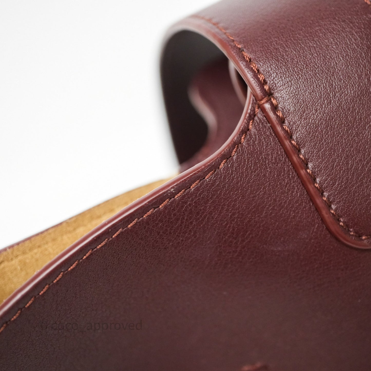 Loewe Mini Pebble Bucket in Smooth Calfskin Dark Burgundy
