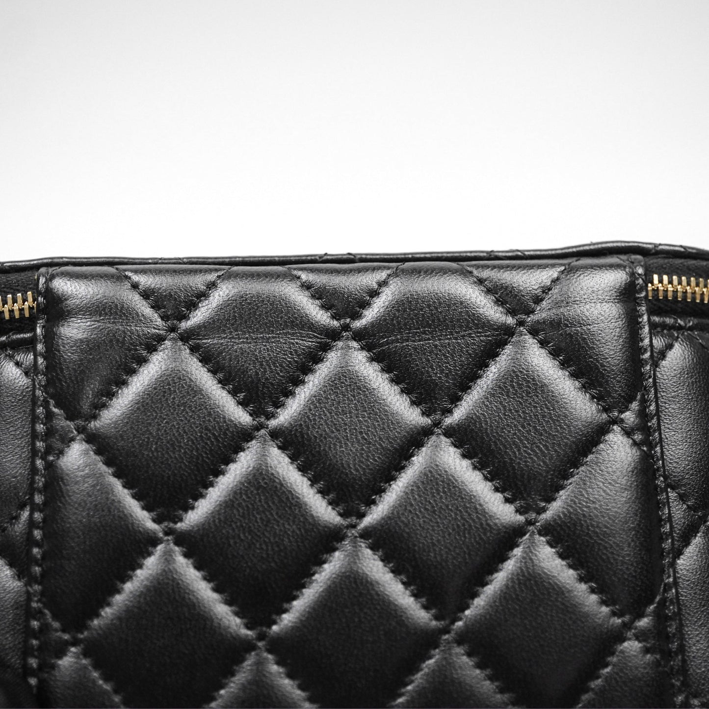 Chanel Classic Vanity with Chain Black Lambskin Gold Hardware