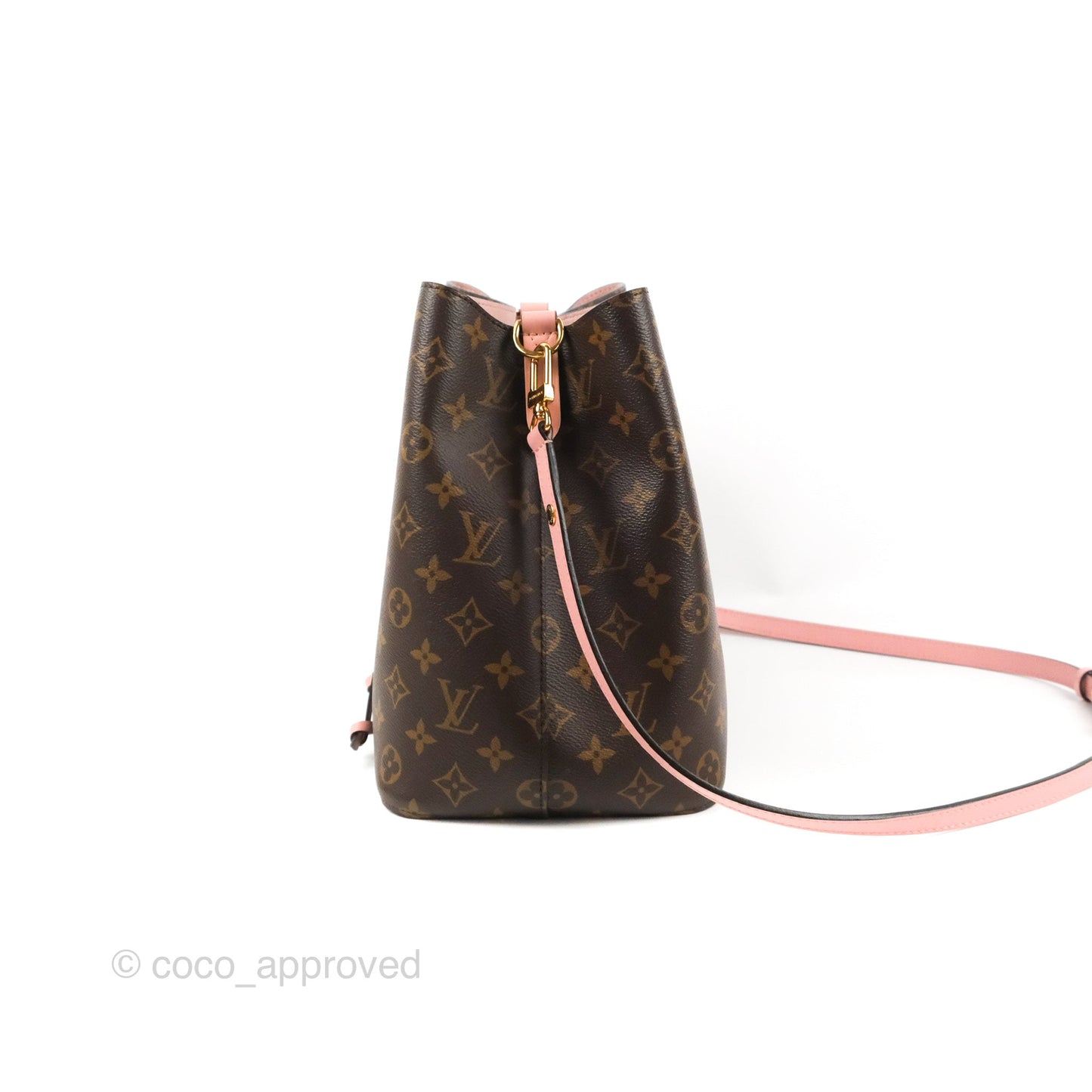 Louis Vuitton Neonoe Bucket Bag MM Monogram Canvas Rose Poudre